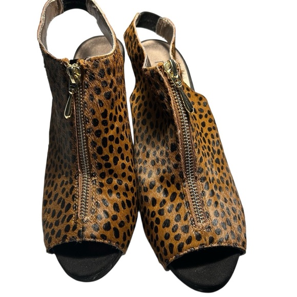 MODA Cheetah Print Peep Toe Heels Sz 10M - Picture 4 of 12